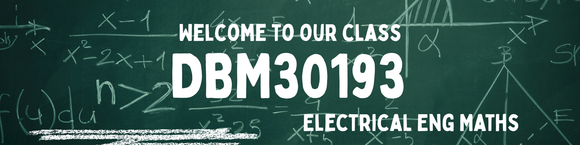 DBM 30193 - ELECTRICAL ENGINEERING MATHEMATICS