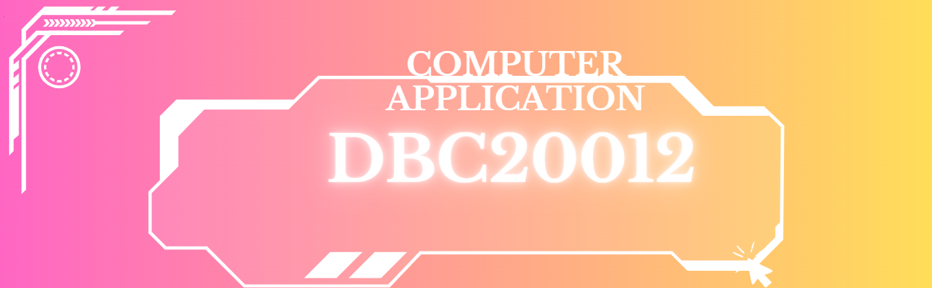 DBC 20012 COMPUTER APLICATION