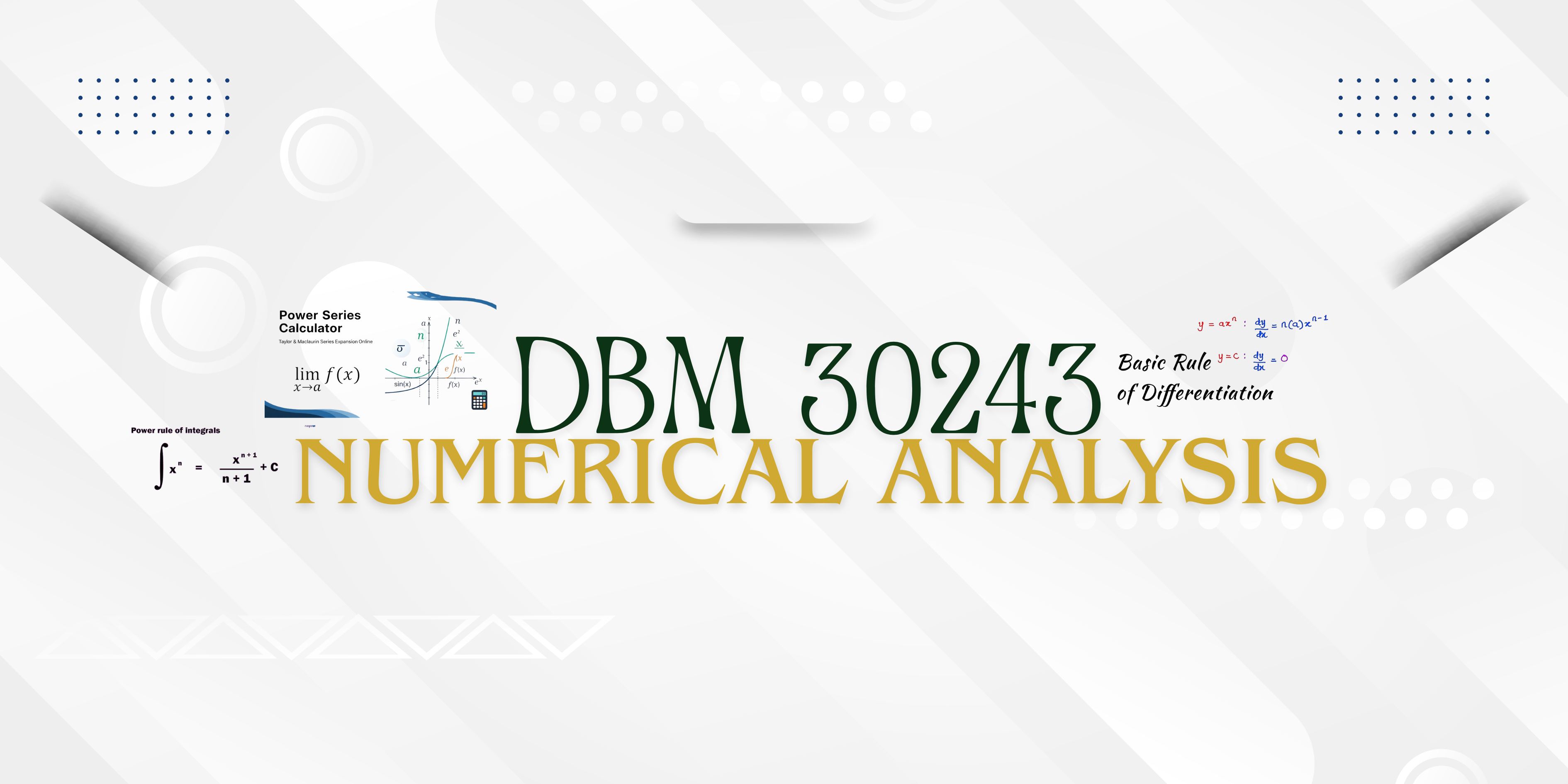 DBM 30243 NUMERICAL ANALYSIS